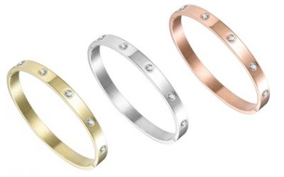 One, Two or Three Philip Jones Bangles with Crystals from Swarovski®