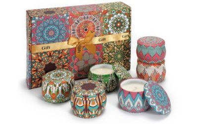 Four, Six, Eight or Nine-Piece Vinsani Aroma Therapy Scented Candles Gift Set