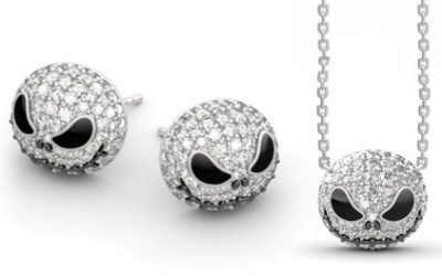 Christmas Movie-Inspired Skull Necklace, Earrings or Set of Both