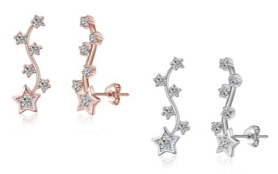 One or Two Pairs of Philip Jones Crystal Star Climber Earrings with Crystals from Swarovski®