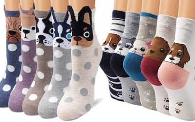 Five or Ten Pairs of Women’s Dog Socks