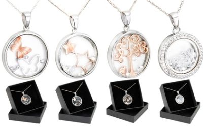 One or Four Pendant Necklaces Made with Crystals from Swarovski®